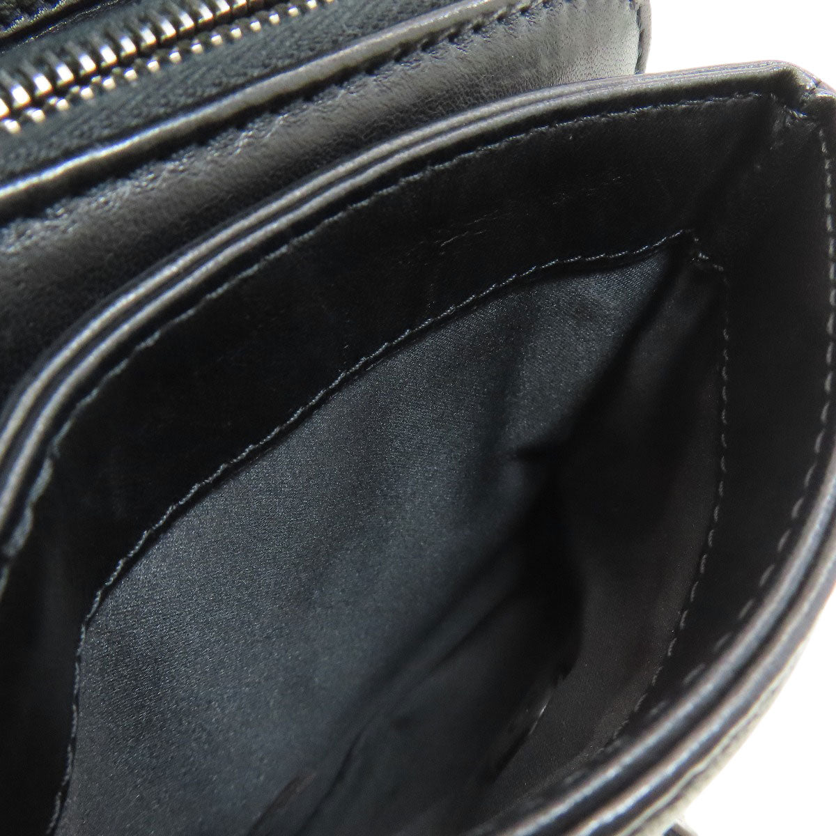 CHANEL シャネル チェーンショルダー マトラッセ シルバー金具 ショルダーバッグ ラムスキン レディース 中古