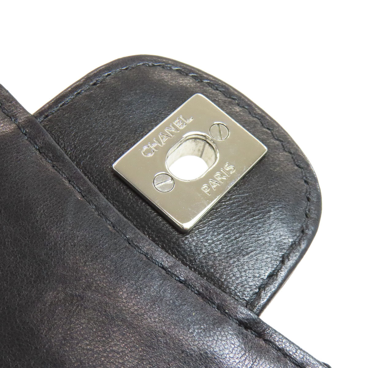 CHANEL シャネル チェーンショルダー マトラッセ シルバー金具 ショルダーバッグ ラムスキン レディース 中古