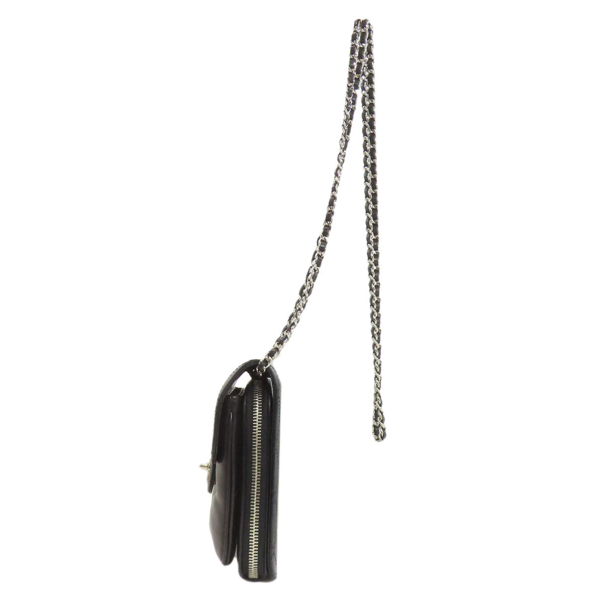 CHANEL シャネル チェーンショルダー マトラッセ シルバー金具 ショルダーバッグ ラムスキン レディース 中古
