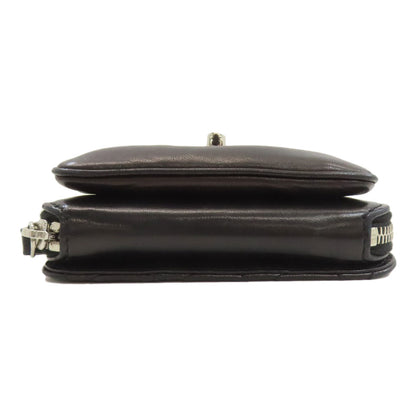 CHANEL シャネル チェーンショルダー マトラッセ シルバー金具 ショルダーバッグ ラムスキン レディース 中古