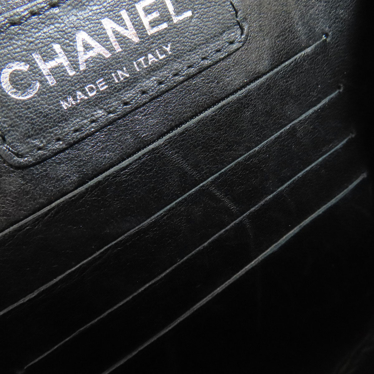 CHANEL シャネル チェーンショルダー マトラッセ シルバー金具 ショルダーバッグ ラムスキン レディース 中古