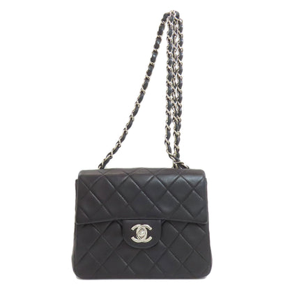 CHANEL シャネル チェーンショルダー マトラッセ シルバー金具 ショルダーバッグ ラムスキン レディース 中古
