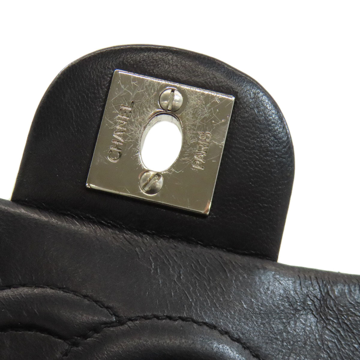 CHANEL シャネル チェーンショルダー マトラッセ シルバー金具 ショルダーバッグ ラムスキン レディース 中古