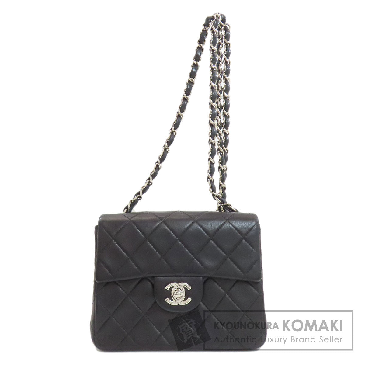 CHANEL シャネル チェーンショルダー マトラッセ シルバー金具 ショルダーバッグ ラムスキン レディース 中古