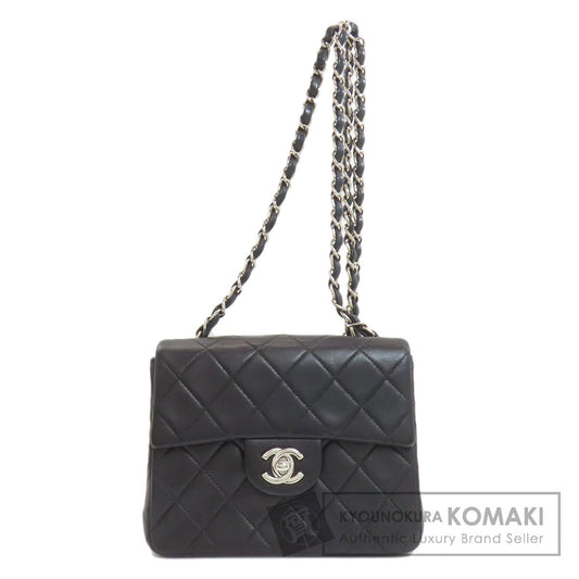 CHANEL シャネル チェーンショルダー マトラッセ シルバー金具 ショルダーバッグ ラムスキン レディース 中古