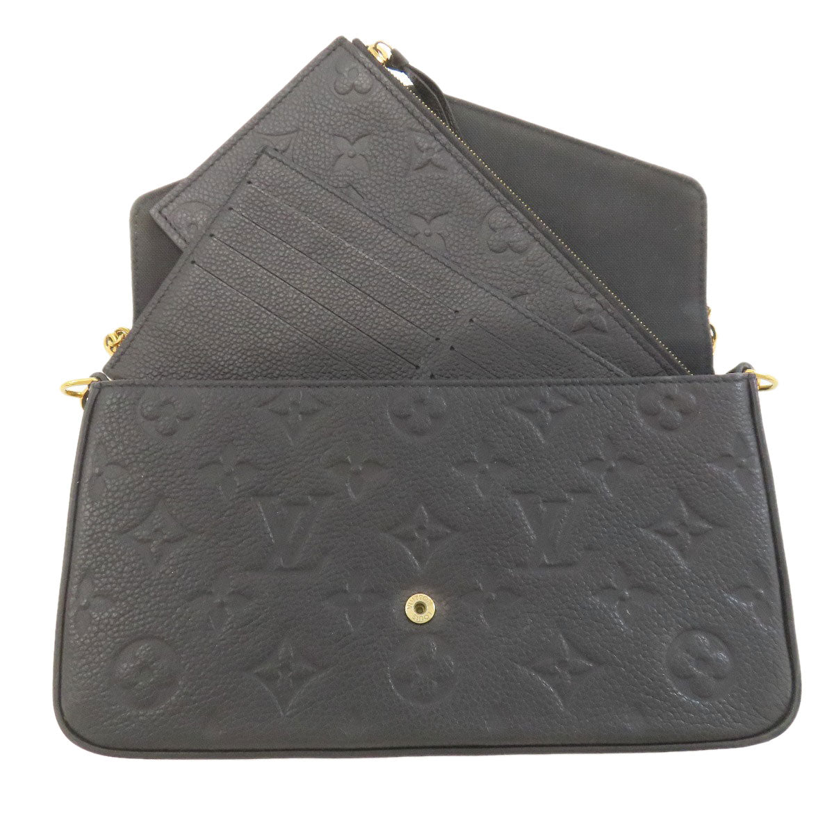 LOUIS VUITTON ルイヴィトン M64064 ポシェット・フェリシー ショルダーウォレット 長財布（小銭入れあり） アンプラント レディース 中古