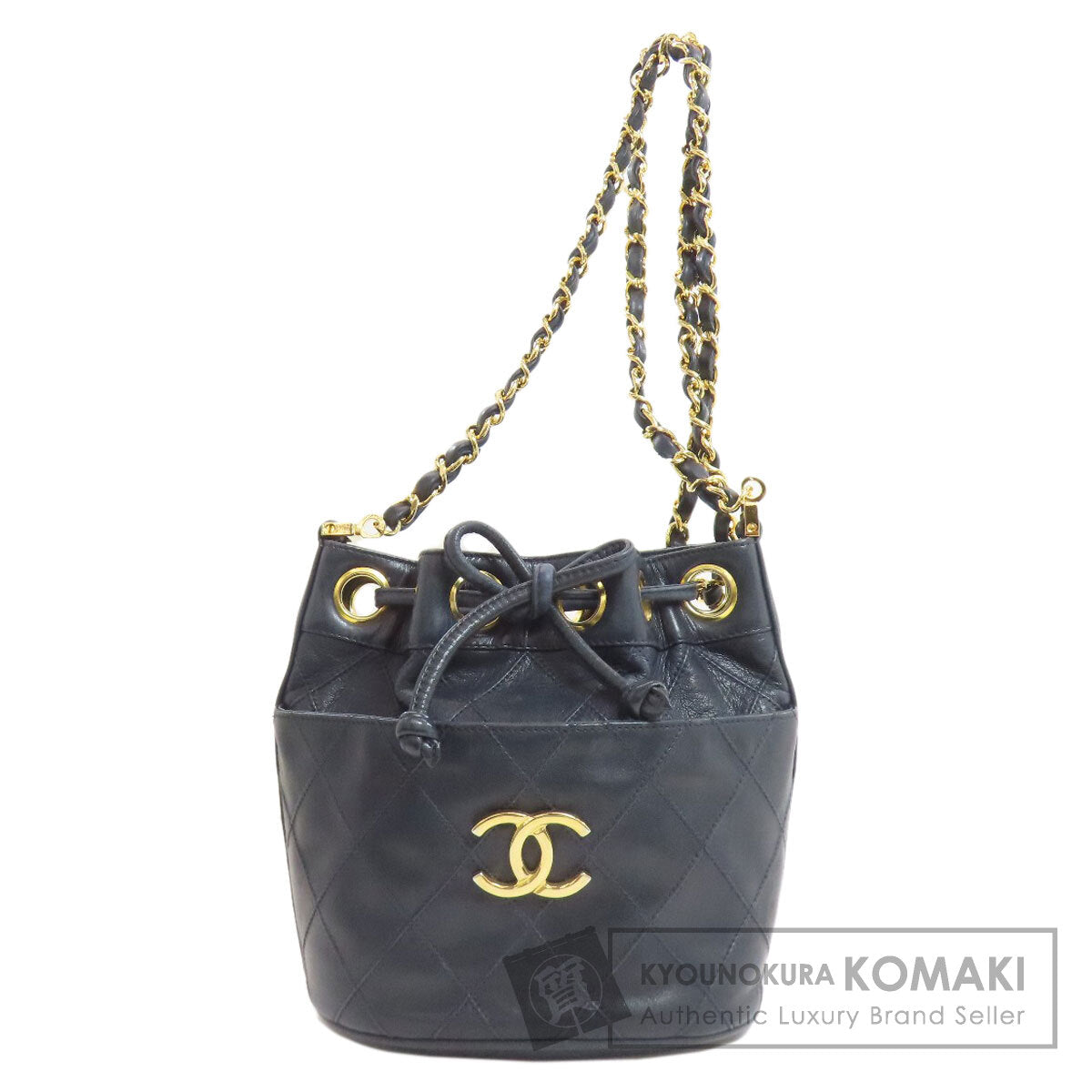 CHANEL シャネル ビコローレ ゴールド金具 ショルダーバッグ ラムスキン レディース 中古