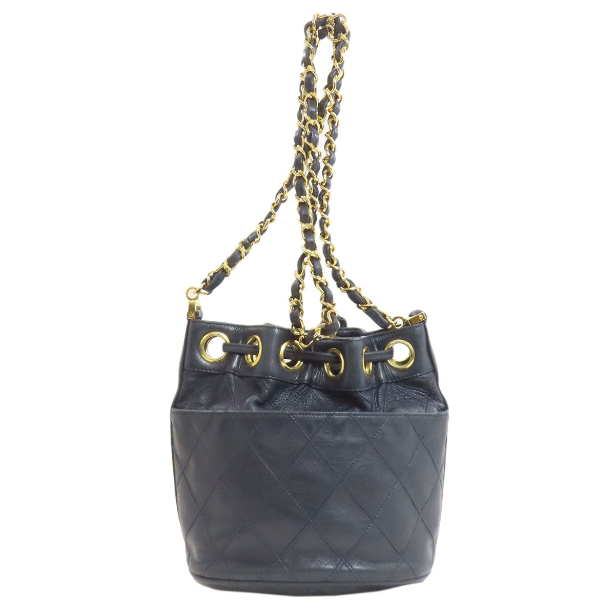 CHANEL シャネル ビコローレ ゴールド金具 ショルダーバッグ ラムスキン レディース 中古