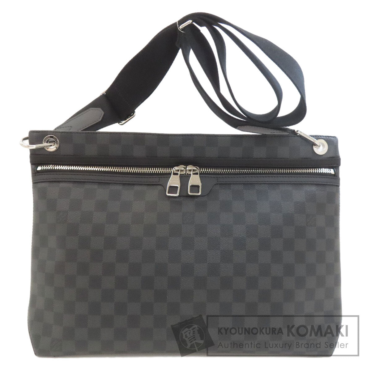 LOUIS VUITTON ルイヴィトン N41656 ハンター ショルダーバッグ ダミエキャンバス メンズ 中古