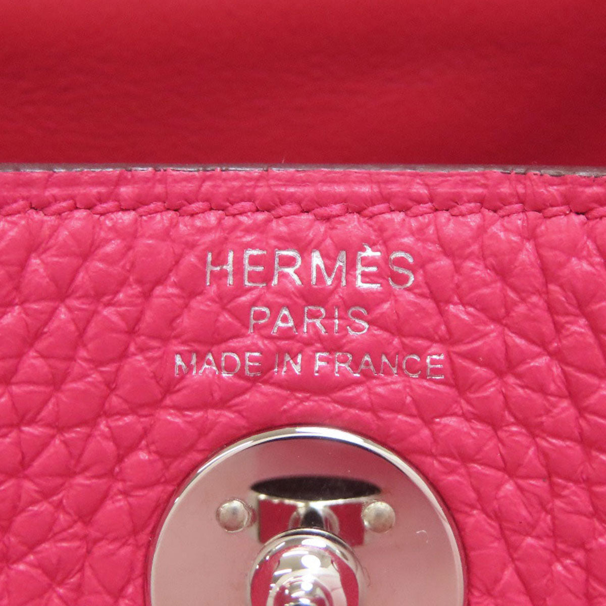 HERMES エルメス リンディ 20 ミニ ローズエクストリーム シルバー金具 ハンドバッグ トリヨン レディース 中古