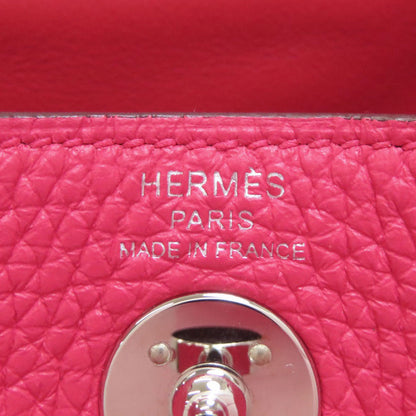 HERMES エルメス リンディ 20 ミニ ローズエクストリーム シルバー金具 ハンドバッグ トリヨン レディース 中古
