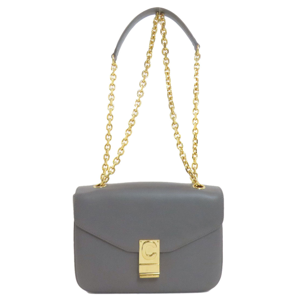 CELINE セリーヌ ミディアム C セー ショルダーバッグ カーフ レディース 中古