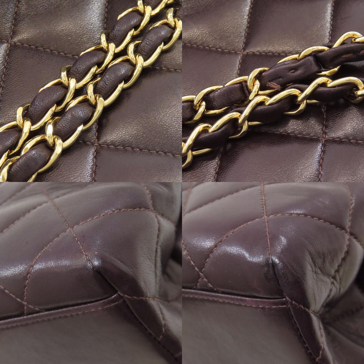 CHANEL シャネル マトラッセ チェーントート ゴールド金具 ショルダーバッグ ラムスキン レディース 中古