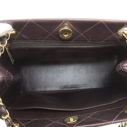 CHANEL シャネル マトラッセ チェーントート ゴールド金具 ショルダーバッグ ラムスキン レディース 中古