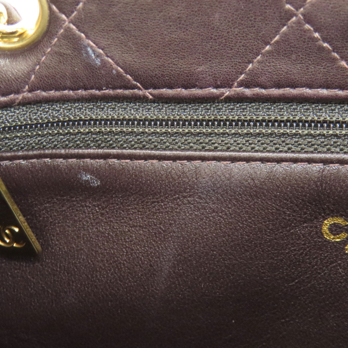 CHANEL シャネル マトラッセ チェーントート ゴールド金具 ショルダーバッグ ラムスキン レディース 中古