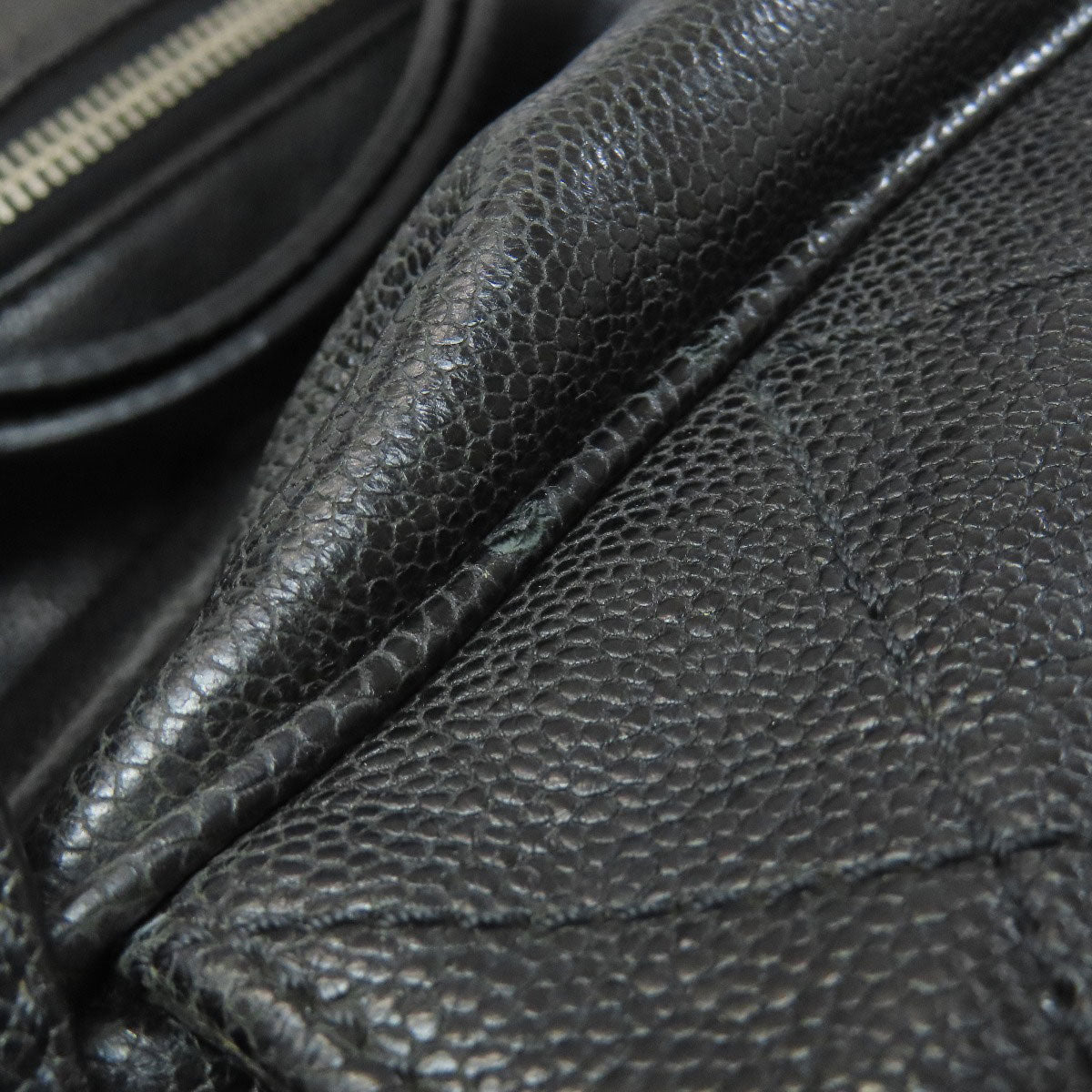 CHANEL シャネル マトラッセ シルバー金具 トートバッグ グレインド カーフスキン レディース 中古