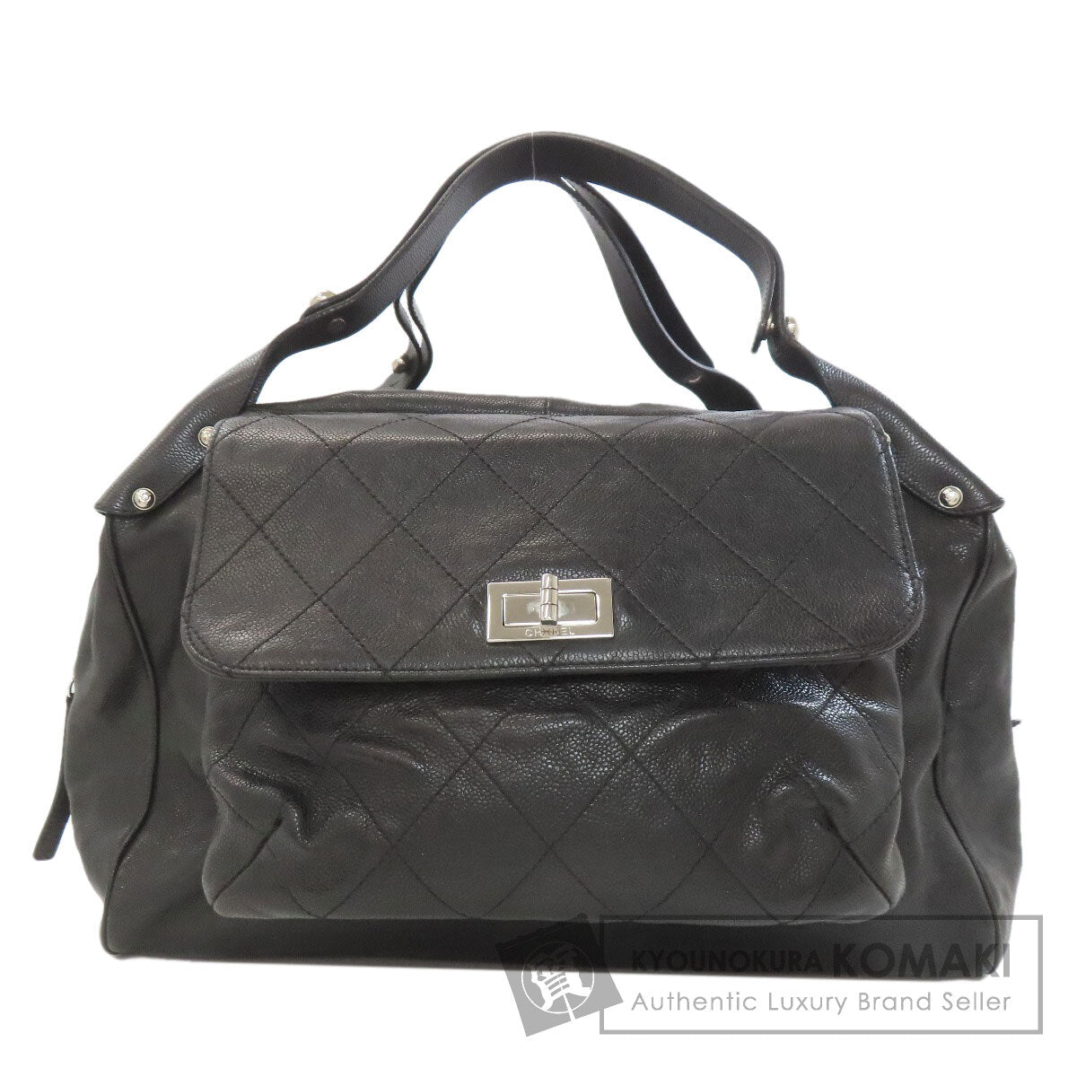 CHANEL シャネル マトラッセ シルバー金具 トートバッグ グレインド カーフスキン レディース 中古