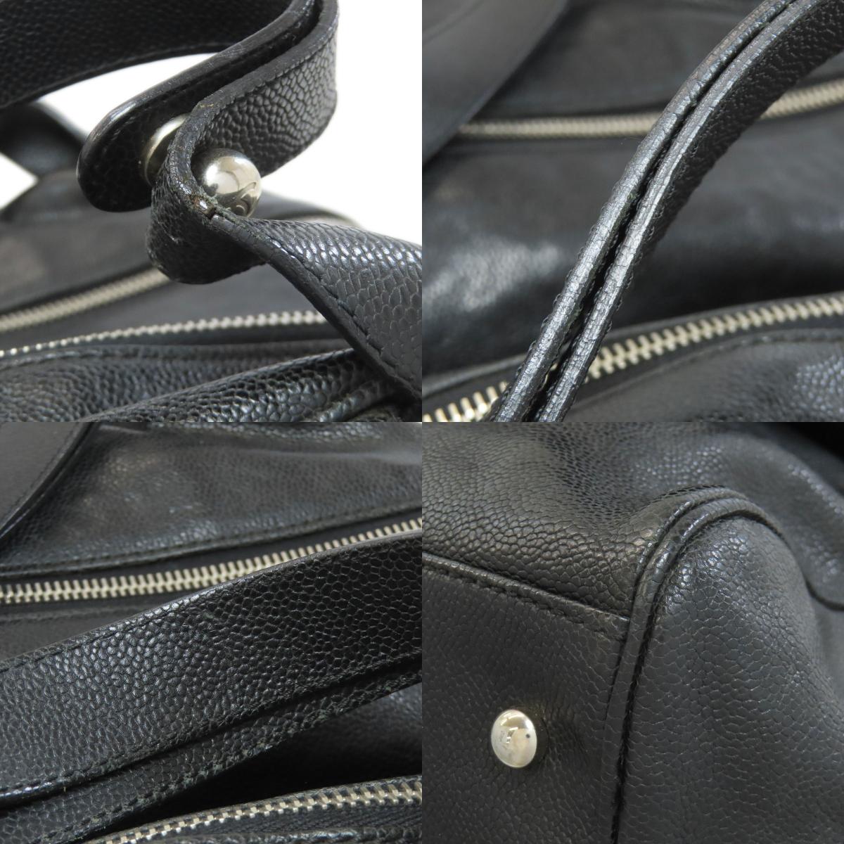 CHANEL シャネル マトラッセ シルバー金具 トートバッグ グレインド カーフスキン レディース 中古