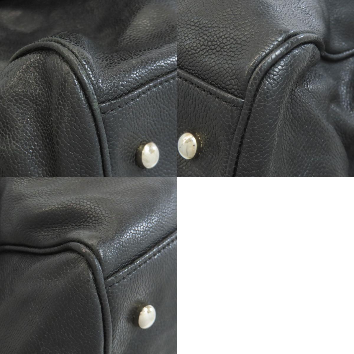 CHANEL シャネル マトラッセ シルバー金具 トートバッグ グレインド カーフスキン レディース 中古