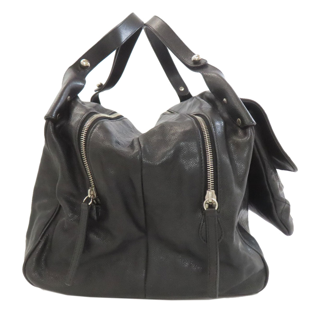 CHANEL シャネル マトラッセ シルバー金具 トートバッグ グレインド カーフスキン レディース 中古