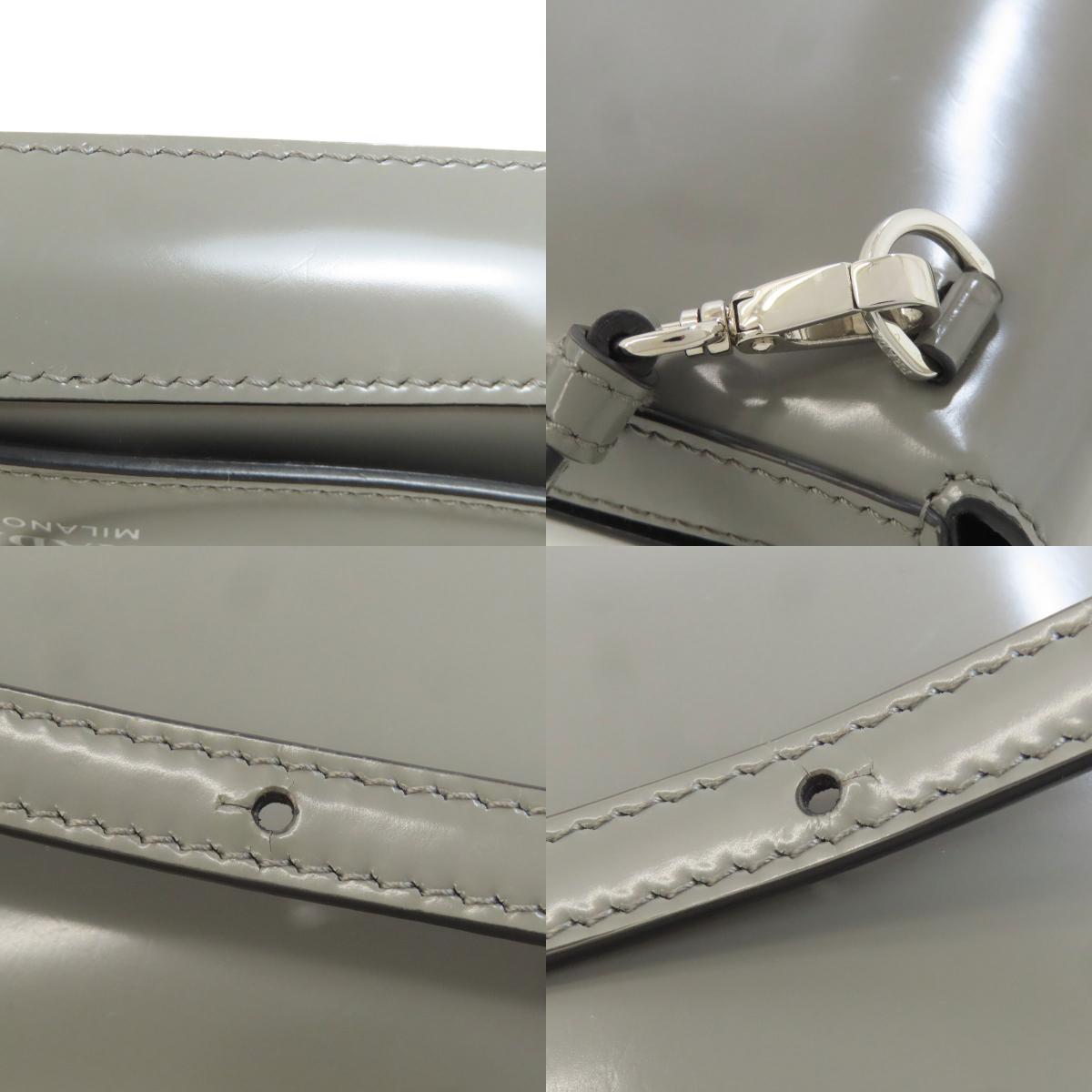 PRADA プラダ ロゴ ブラッシュドレザー ショルダーバッグ レザー レディース 中古
