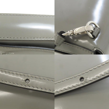 PRADA プラダ ロゴ ブラッシュドレザー ショルダーバッグ レザー レディース 中古