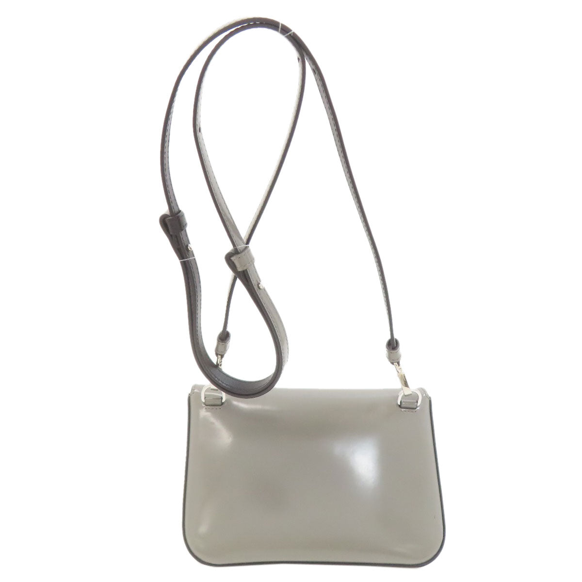 PRADA プラダ ロゴ ブラッシュドレザー ショルダーバッグ レザー レディース 中古