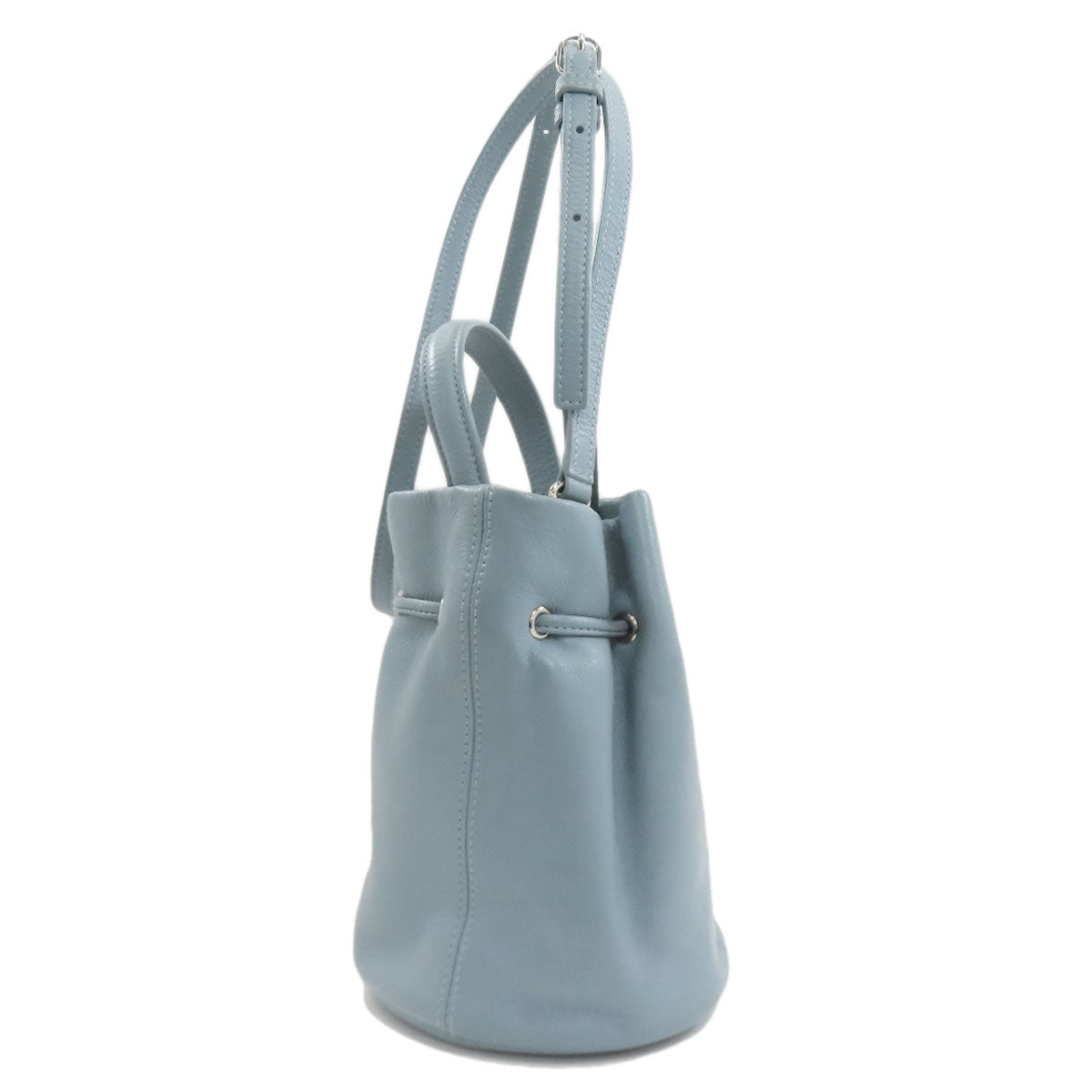 BALENCIAGA バレンシアガ 638342 ドローストリング バケット 2WAY ハンドバッグ レザー レディース 中古