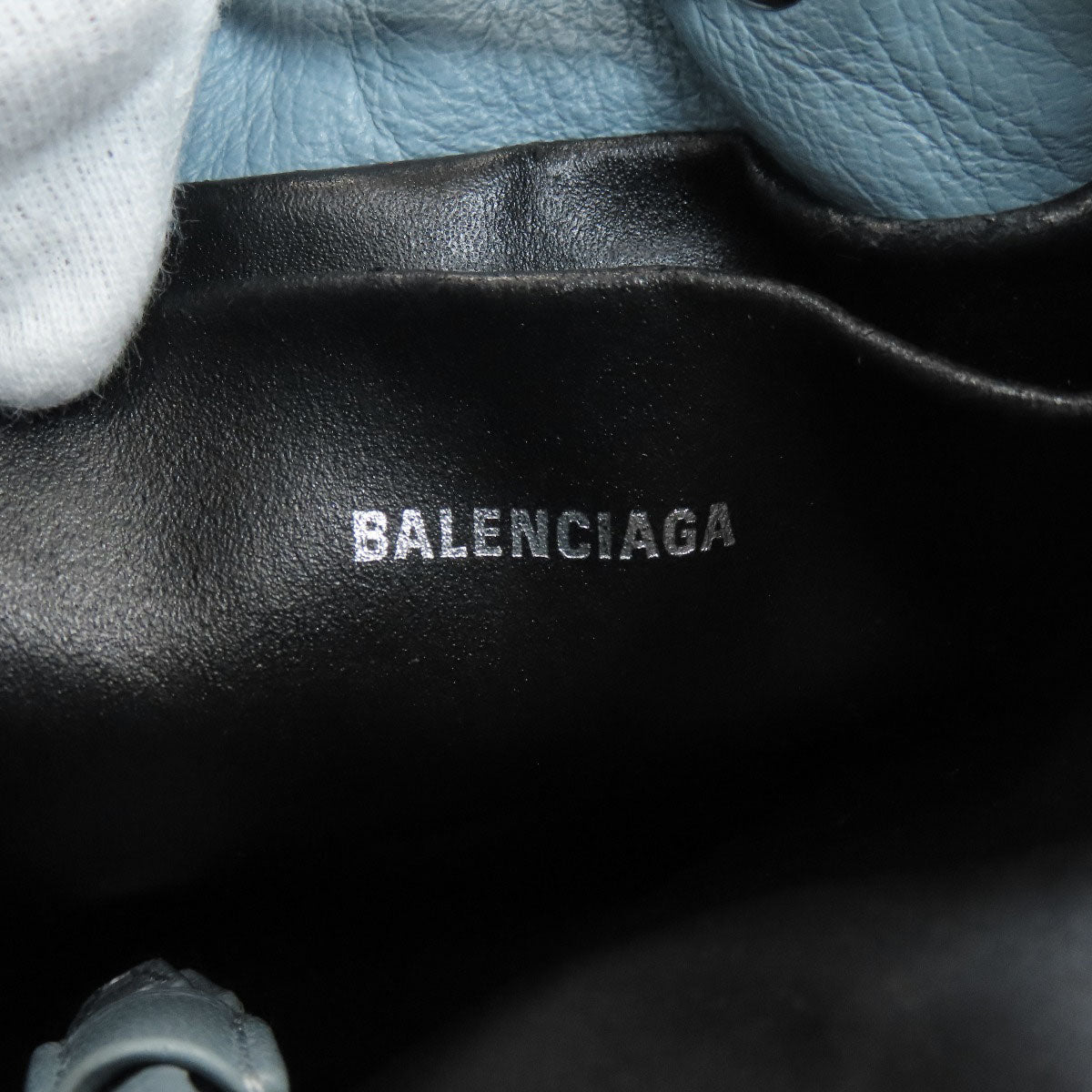 BALENCIAGA バレンシアガ 638342 ドローストリング バケット 2WAY ハンドバッグ レザー レディース 中古