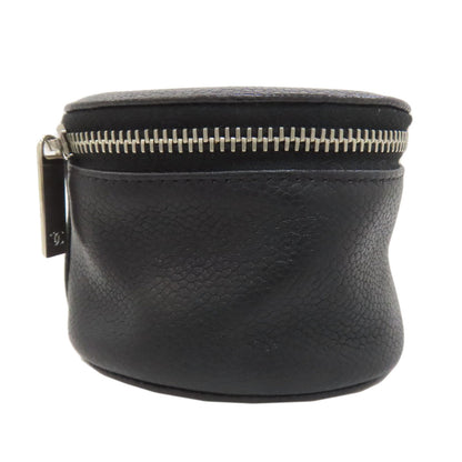 CHANEL シャネル ココマーク シルバー金具 化粧ポーチ グレインド カーフスキン レディース 中古