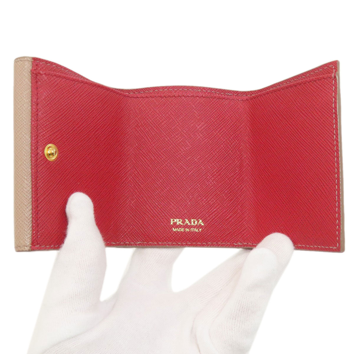 PRADA プラダ コンパクトウォレット 二つ折り財布（小銭入れあり） サフィアーノ レディース 中古