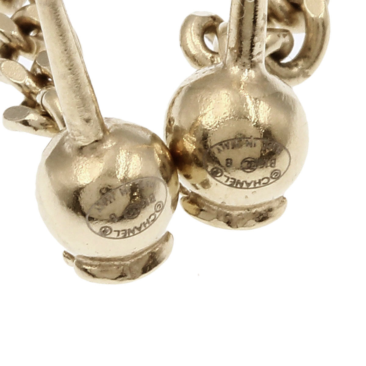 CHANEL シャネル チェーン ココマーク ピアス 金属製 レディース 中古