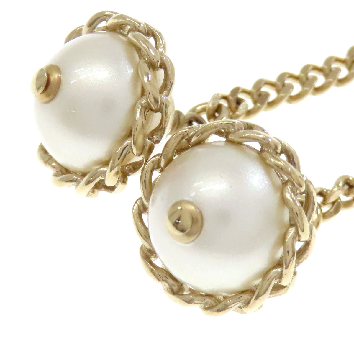 CHANEL シャネル チェーン ココマーク ピアス 金属製 レディース 中古
