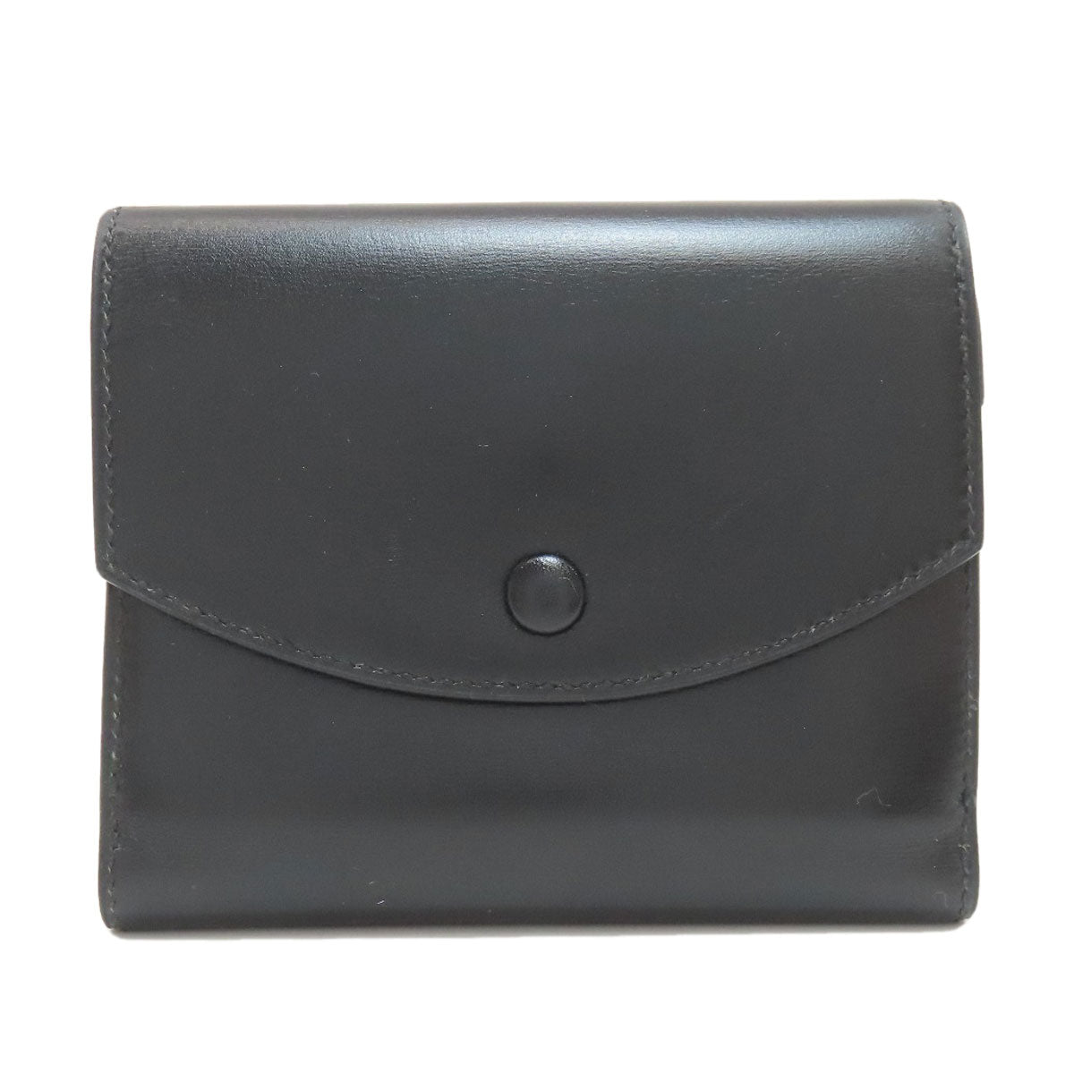 HERMES エルメス 三つ折り コンパクトウォレット ゴールド金具 二つ折り財布（小銭入れあり） ボックスカーフ レディース 中古