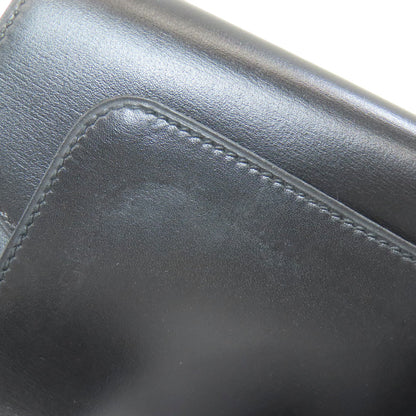 HERMES エルメス 三つ折り コンパクトウォレット ゴールド金具 二つ折り財布（小銭入れあり） ボックスカーフ レディース 中古