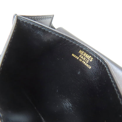 HERMES エルメス 三つ折り コンパクトウォレット ゴールド金具 二つ折り財布（小銭入れあり） ボックスカーフ レディース 中古
