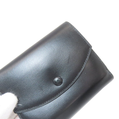 HERMES エルメス 三つ折り コンパクトウォレット ゴールド金具 二つ折り財布（小銭入れあり） ボックスカーフ レディース 中古