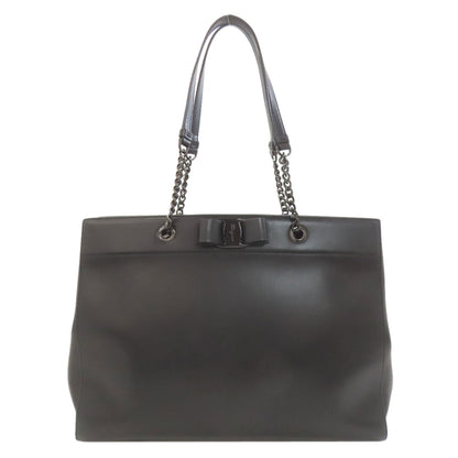 Salvatore Ferragamo サルヴァトーレフェラガモ ヴァラリボン トートバッグ レザー レディース 中古