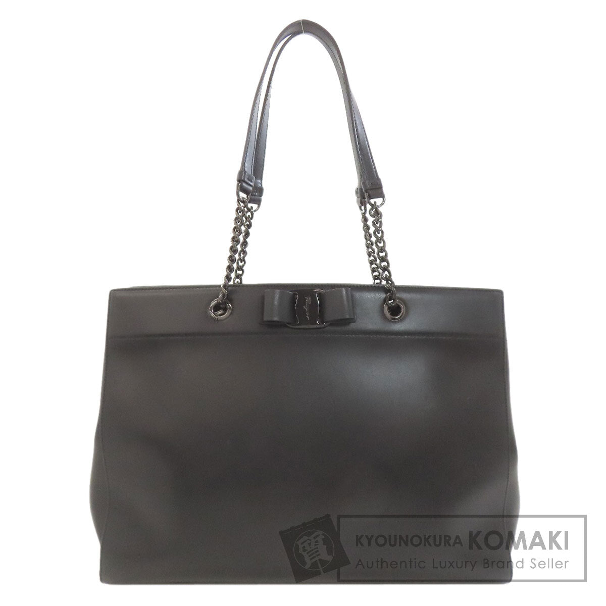 Salvatore Ferragamo サルヴァトーレフェラガモ ヴァラリボン トートバッグ レザー レディース 中古