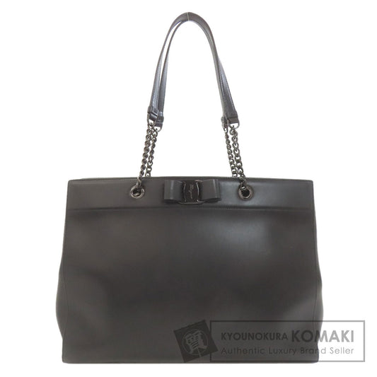 Salvatore Ferragamo サルヴァトーレフェラガモ ヴァラリボン トートバッグ レザー レディース 中古