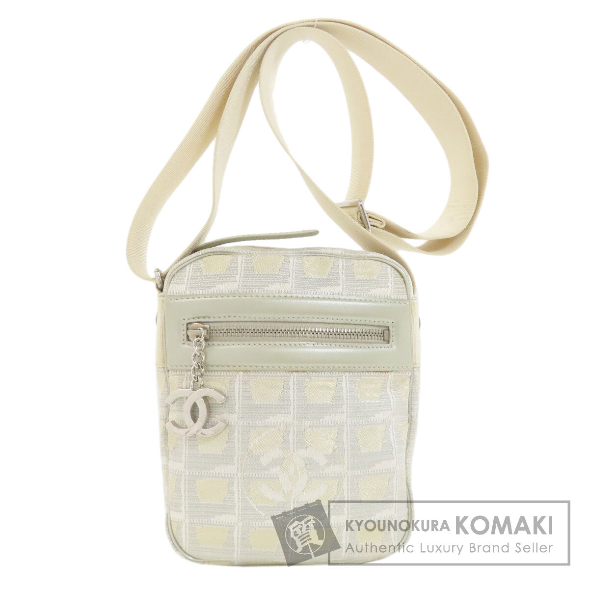 CHANEL シャネル ニュートラベルライン ショルダーバッグ ナイロンジャガード レディース 中古