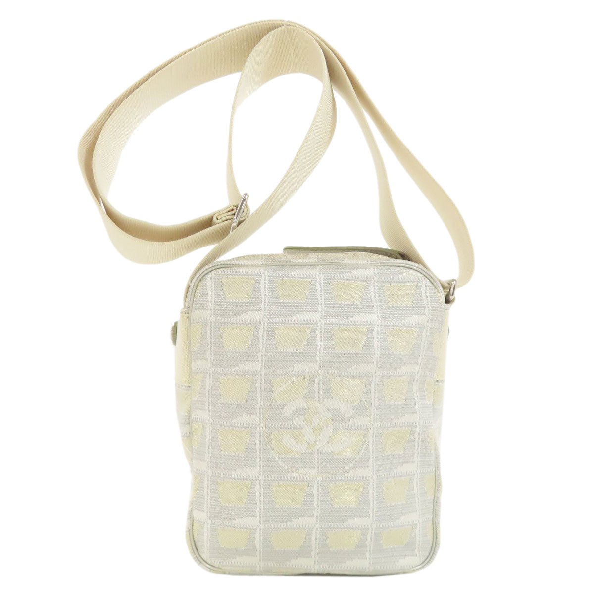 CHANEL シャネル ニュートラベルライン ショルダーバッグ ナイロンジャガード レディース 中古