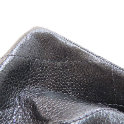 CHANEL シャネル マトラッセ ダブルフェイス シルバー金具 ハンドバッグ グレインド カーフスキン レディース 中古