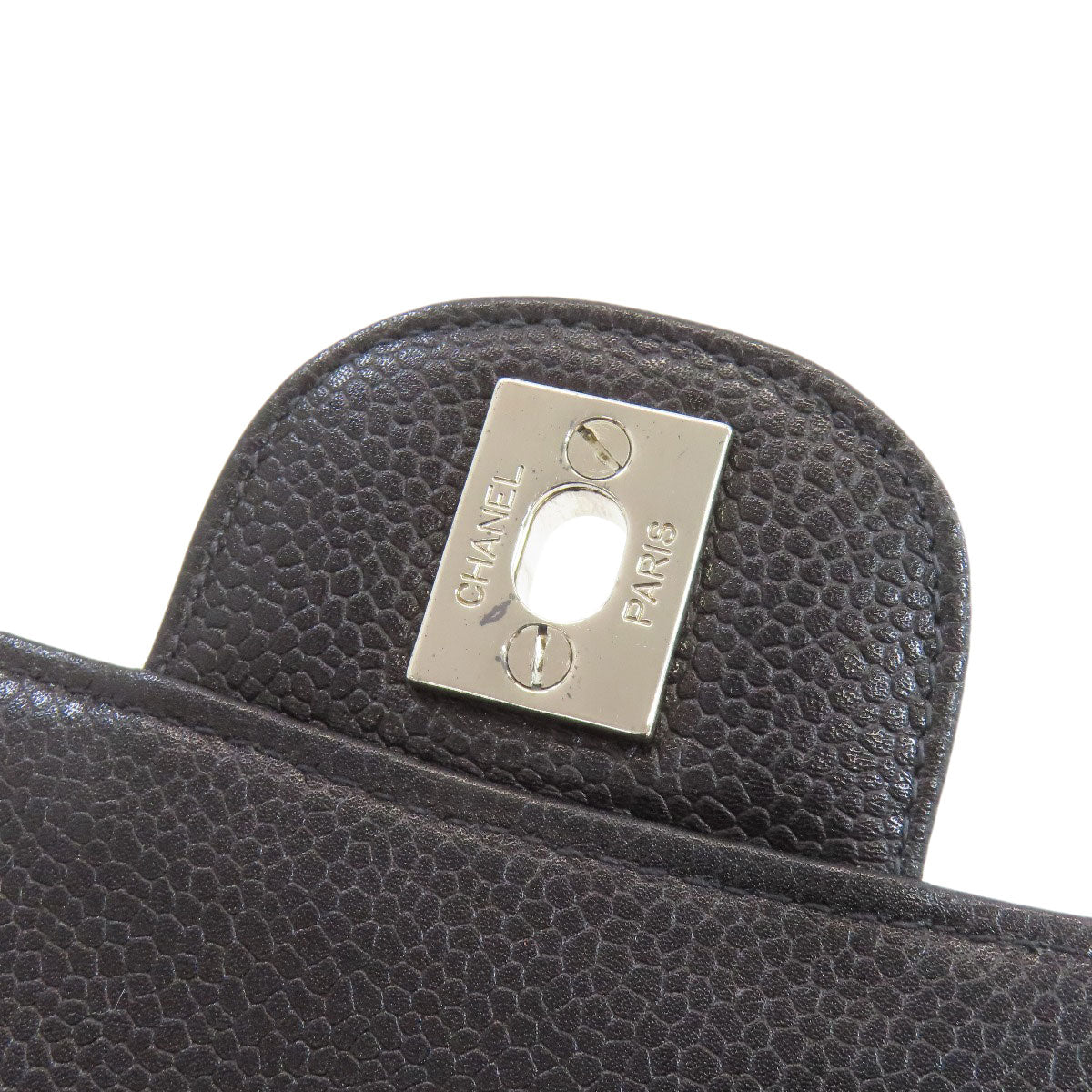 CHANEL シャネル マトラッセ ダブルフェイス シルバー金具 ハンドバッグ グレインド カーフスキン レディース 中古