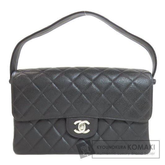 CHANEL シャネル マトラッセ ダブルフェイス シルバー金具 ハンドバッグ グレインド カーフスキン レディース 中古