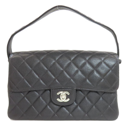 CHANEL シャネル マトラッセ ダブルフェイス シルバー金具 ハンドバッグ グレインド カーフスキン レディース 中古