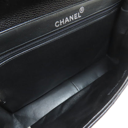 CHANEL シャネル マトラッセ ダブルフェイス シルバー金具 ハンドバッグ グレインド カーフスキン レディース 中古