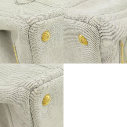 PRADA プラダ 1BG439 カナパミニ 2WAY ハンドバッグ デニム レディース 中古
