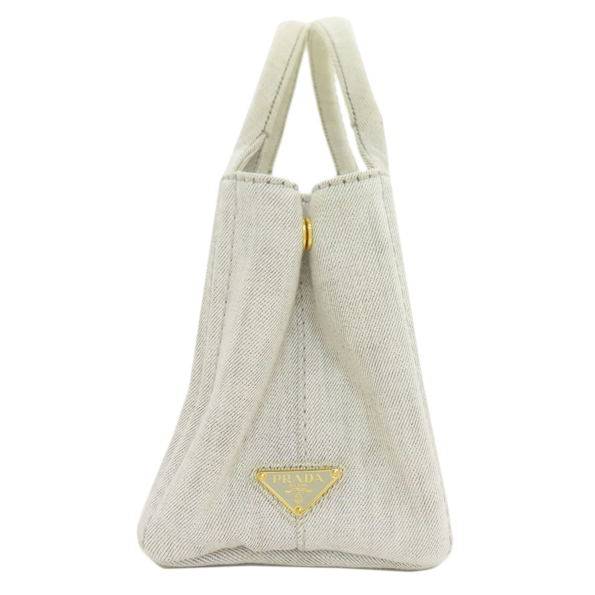 PRADA プラダ 1BG439 カナパミニ 2WAY ハンドバッグ デニム レディース 中古