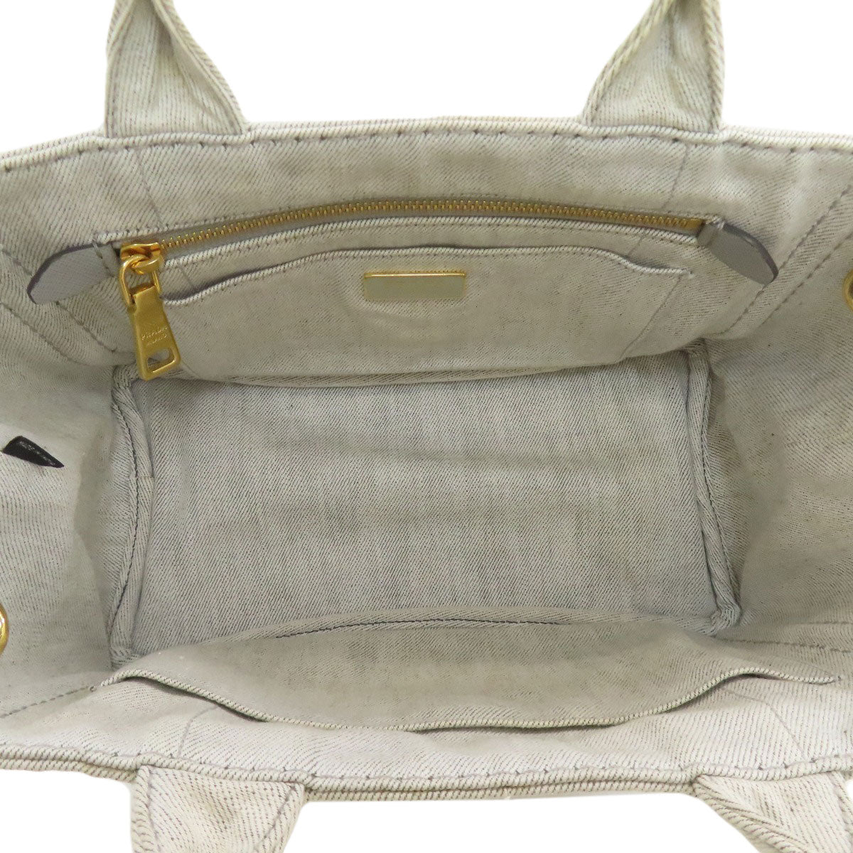 PRADA プラダ 1BG439 カナパミニ 2WAY ハンドバッグ デニム レディース 中古